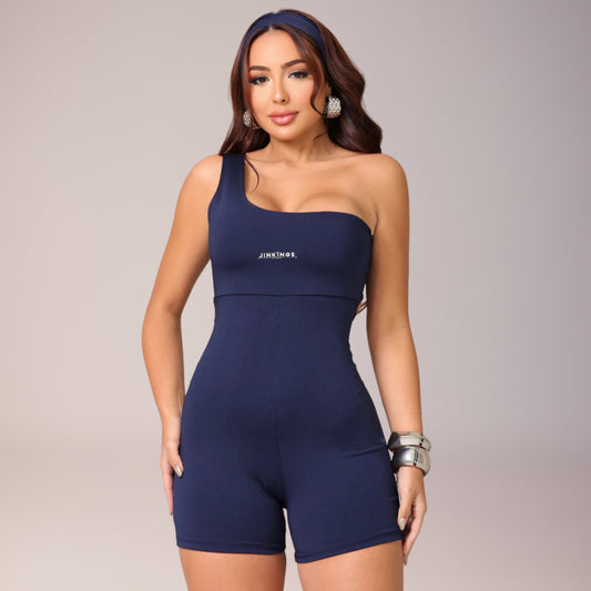 Macaquinho alça única fitness assimétrico Style Gym para academia e treino